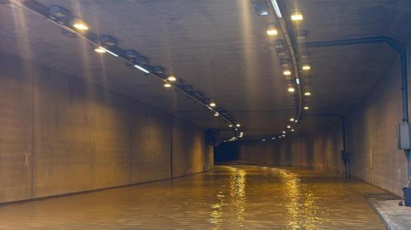 الأشغال: إغلاق نفق القسطل بعد ارتفاع منسوب المياه