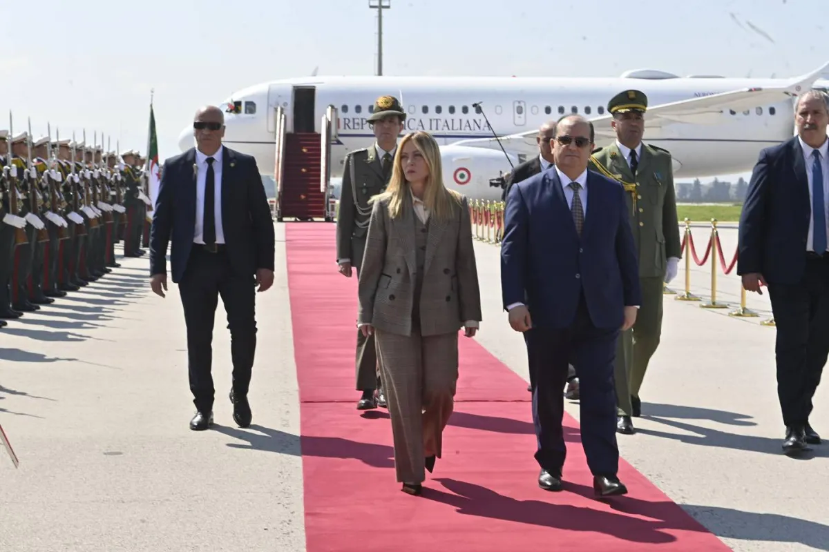 ميلوني في الجزائر لبحث تعزيز امدادات الغاز وتوسيع التعاون الاقتصادي