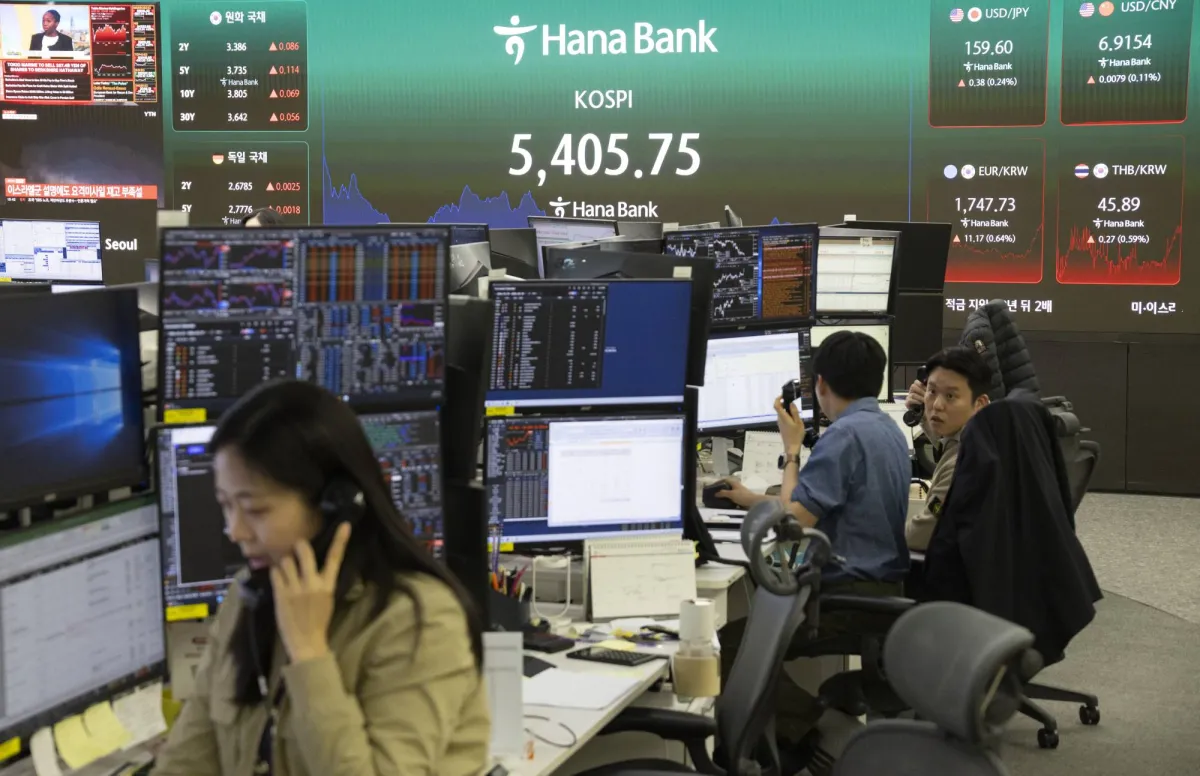 الاسهم الاسيوية تهبط متأثرة بخسائر وول ستريت وتصاعد التوترات الجيوسياسية