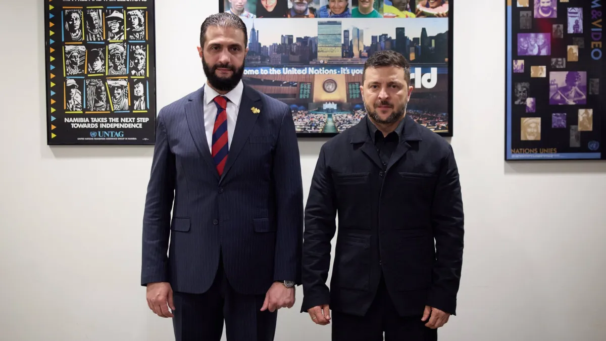 زيلينسكي يفاجئ الجميع بزيارة تاريخية الى سوريا للقاء الشرع