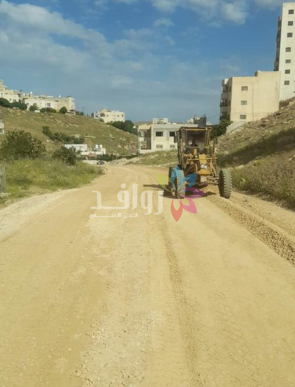 بلدية اربد تباشر باستحداث طريق جديدة في منطقة الرابية