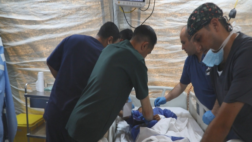 المستشفى الميداني الاردني يباشر عمله في غزة